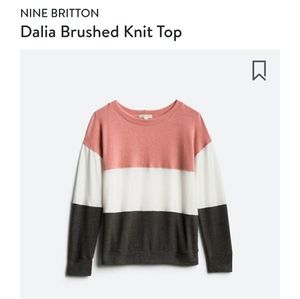 Nine Britton Dalia Brushed Knit Top